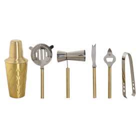 Cocktail Set Home ESPRIT Golden Stainless steel 22 x 22 x 21 cm by Home ESPRIT, Cocktail Shakers - Ref: S3058211, Price: 34,3...