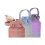 Bottiglia d'acqua Home ESPRIT Azzurro Rosa Turchese Lilla polipropilene PET 2 L (3 Unità) di Home ESPRIT, Bottiglie d'acqua -...