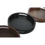 Snack tray Home ESPRIT Brown Black Dark brown Light brown Colonial 30 x 30 x 5 cm (3 Units) by Home ESPRIT, Plates and dishes...