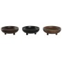 Centro de mesa Home ESPRIT Castanho Preto Marrom claro Madeira de mangueira Colonial 25 x 25 x 9 cm (3 Unidades) de Home ESPR...