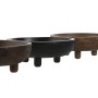 Centre de Table Home ESPRIT Marron Noir Marron Clair Bois de manguier Colonial 25 x 25 x 9 cm (3 Unités) de Home ESPRIT, Obje...