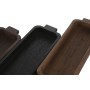 Centerpiece Home ESPRIT Brown Black Light brown Mango wood Colonial 46 x 15 x 5 cm (3 Units) by Home ESPRIT, Ornaments - Ref:...