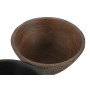 Bol pour Apéritifs Home ESPRIT Marron Noir Marron Clair Bois de manguier Colonial 15 x 15 x 8 cm (3 Unités) de Home ESPRIT, B...