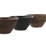 Bol pour Apéritifs Home ESPRIT Marron Noir Marron Clair Bois de manguier Colonial 15 x 15 x 8 cm (3 Unités) de Home ESPRIT, B...