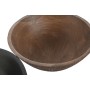 Salad Bowl Home ESPRIT Brown Black Light brown Mango wood 30 x 30 x 12 cm (3 Units) by Home ESPRIT, Bowls and large cups - Re...