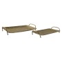 Jogo de Bandejas Home ESPRIT Dourado Moderno 48,5 x 30 x 8 cm (2 Unidades) de Home ESPRIT, Pratos e fontes - Ref: S3058616, P...