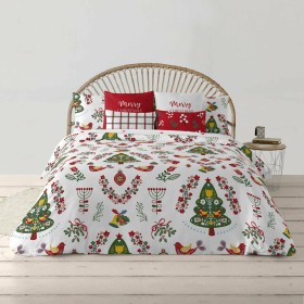 Housse de Couette HappyFriday Blanc Foliage mint Multicouleur 200 x 200 cm | Tienda24 Tienda24.eu