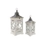 Street lamp Home ESPRIT White Crystal Fir Ethnic Arab 26 x 26 x 66 cm (2 Pieces) | Tienda24 - Global Online Shop Tienda24.eu