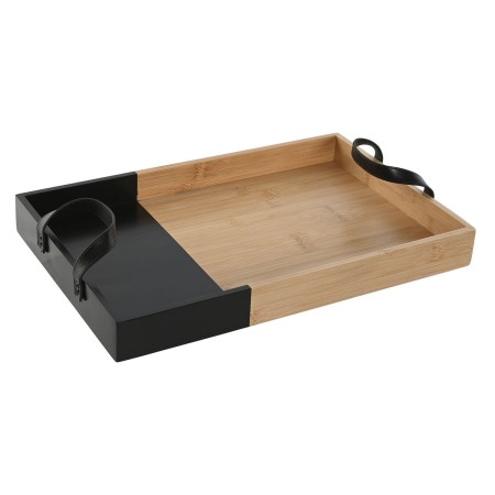 Bandeja de Aperitivos Home ESPRIT Negro Natural Moderno 42 x 27 x 4,5 cm de Home ESPRIT, Platos y fuentes - Ref: S3058779, Pr...