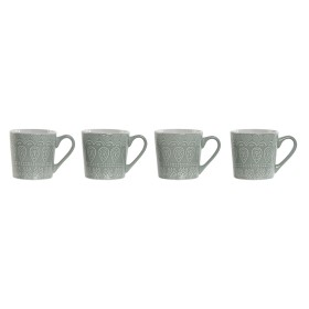 4 Piece Mug Set Home ESPRIT Green Stoneware 360 ml 9,5 x 13 x 9,2 cm Mandala by Home ESPRIT, Cups - Ref: S3058791, Price: 13,...