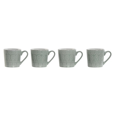 Conjunto de 4 Canecas Home ESPRIT Verde Grés 360 ml 9,5 x 13 x 9,2 cm Mandala de Home ESPRIT, Canecas - Ref: S3058791, Preço:...