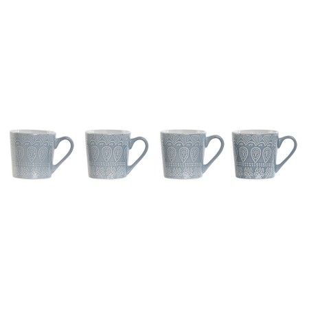 4 Piece Mug Set Home ESPRIT Blue Stoneware 340 ml 13 x 9,5 x 9,2 cm Mandala | Tienda24 - Global Online Shop Tienda24.eu