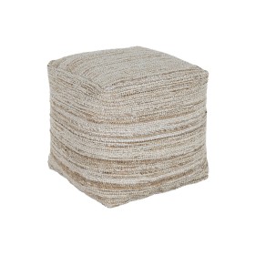 Repose-pied Home ESPRIT Blanc Naturel 45 x 45 x 45 cm de Home ESPRIT, Poufs et repose-pieds - Réf : S3058805, Prix : 70,66 €,...