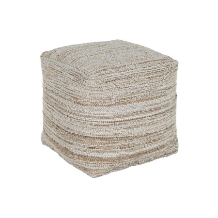 Reposapiés Home ESPRIT Blanco Natural 45 x 45 x 45 cm de Home ESPRIT, Otomanas y reposapiés - Ref: S3058805, Precio: 70,79 €,...