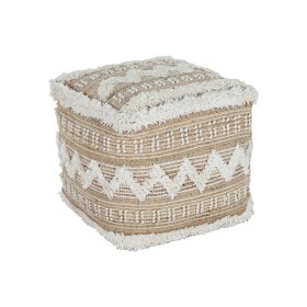 Footrest Home ESPRIT White Brown 59 x 59 x 59 cm by Home ESPRIT, Footstools & Ottomans - Ref: S3058814, Price: 76,80 €, Disco...