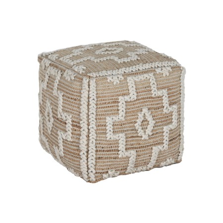 Reposapiés Home ESPRIT Blanco Natural 45 x 45 x 45 cm de Home ESPRIT, Otomanas y reposapiés - Ref: S3058819, Precio: 82,52 €,...