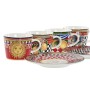 Set of Mugs with Saucers Home ESPRIT Yellow Red Porcelain 12,5 x 12,5 x 1,5 cm (4 Units) by Home ESPRIT, Cups - Ref: S3058845...