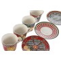 Lot de tasses avec soucoupes Home ESPRIT Jaune Rouge Porcelaine 220 ml 15,6 x 15,6 x 1,7 cm (4 Unités) de Home ESPRIT, Tasses...