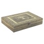 Jewelry box Home ESPRIT White Champagne Wood Aluminium 27,5 x 20 x 5,4 cm | Tienda24 - Global Online Shop Tienda24.eu