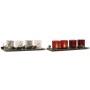 Christmas Candle Holder Home ESPRIT White Red 40 X 9 X 13,5 cm (5 Pieces) (2 Units) | Tienda24 - Global Online Shop Tienda24.eu