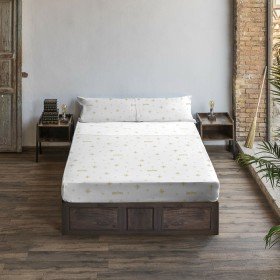 Fitted bottom sheet TODAY Essential Light Green 140 x 200 cm | Tienda24 Tienda24.eu