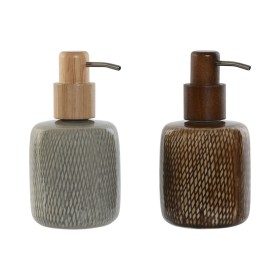 Soap Dispenser Home ESPRIT Black Grey Cream Bamboo Dolomite 320 ml (2 Units) | Tienda24 - Global Online Shop Tienda24.eu