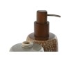 Dispensador de Sabão Home ESPRIT Castanho Cinzento Polietileno Grés 8,5 X 8,5 X 16 cm (2 Unidades) de Home ESPRIT, Suportes e...