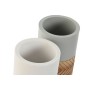 Copo Home ESPRIT Branco Cinzento Natural Resina 7 x 7 x 10,5 cm (2 Unidades) de Home ESPRIT, Suportes e dispensadores - Ref: ...