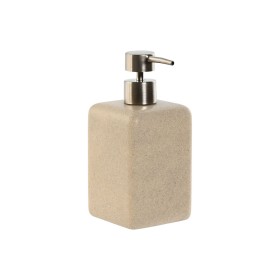 Distributeur de Savon Home ESPRIT Crème Argenté Résine Polyéthylène 8 x 8 x 18 cm de Home ESPRIT, Supports et distributeurs -...