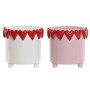 Planter Home ESPRIT White Red Pink Dolomite 20 x 20 x 19 cm (2 Units) by Home ESPRIT, Cachepots - Ref: S3059017, Price: 37,26...