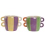 Macetero Home ESPRIT Multicolor Dolomita 22,5 X 16 X 15 cm (2 Unidades) de Home ESPRIT, Maceteros - Ref: S3059019, Precio: 21...