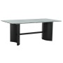 Mesa de Comedor Home ESPRIT Negro Verde Metal Cristal Templado 200 x 100 x 76 cm de Home ESPRIT, Mesas - Ref: S3059023, Preci...