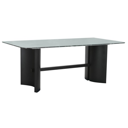 Mesa de Comedor Home ESPRIT Negro Verde Metal Cristal Templado 200 x 100 x 76 cm de Home ESPRIT, Mesas - Ref: S3059023, Preci...