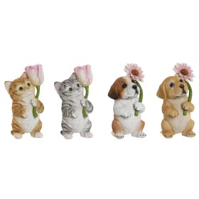 Figura Decorativa Home ESPRIT Multicolor animais 10,5 X 9 X 18,5 cm (4 Unidades) de Home ESPRIT, Adornos - Ref: S3059036, Pre...