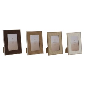 Moldura de Fotos Home ESPRIT Castanho Bege Veludo Cristal Moderno 19 x 2 x 24 cm (4 Unidades) de Home ESPRIT, Molduras de par...