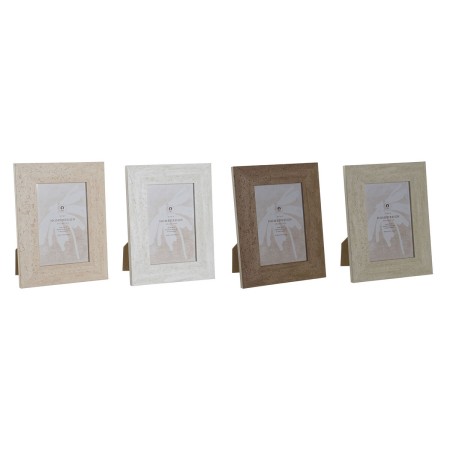 Cadre photo Home ESPRIT Blanc Marron Beige Ivoire Verre polystyrène Marbre Scandinave 16 x 2 x 21 cm (4 Unités) de Home ESPRI...