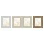 Cornice Portafoto Home ESPRIT Bianco Beige Cristallo polistirene Scandi 19 x 2 x 24 cm (4 Unità) di Home ESPRIT, Cornici da p...