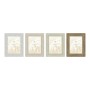 Cornice Portafoto Home ESPRIT Bianco Beige Cristallo polistirene Marmo Scandinavo 21 x 2 x 26 cm (4 Unità) di Home ESPRIT, Co...