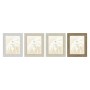 Cadre photo Home ESPRIT Blanc Beige Verre polystyrène Marbre Scandinave 26 x 2 x 31 cm (4 Unités) de Home ESPRIT, Cadres mura...