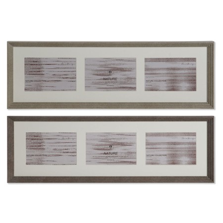 Cornice Portafoto Home ESPRIT Marrone Naturale Cristallo polistirene Città 56 X 3 X 18 cm (2 Unità) di Home ESPRIT, Cornici d...