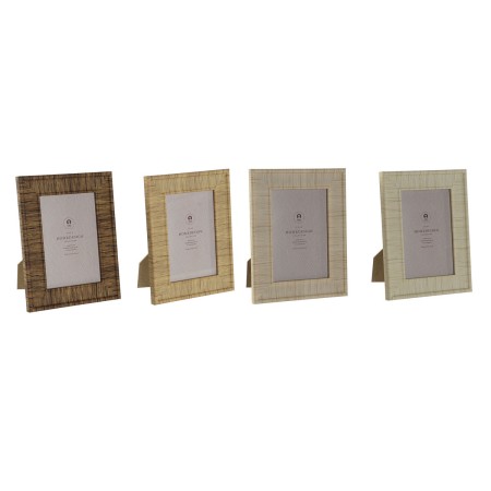 Cadre photo Home ESPRIT Marron Beige Naturel Ivoire Verre polystyrène Scandinave 15,5 X 2 X 20,5 cm (4 Unités) | Tienda24 - Global Online Shop Tienda24.eu