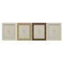 Marco de Fotos Home ESPRIT Beige Natural Cristal Poliestireno Escandinavo 25,5 X 2 X 30,5 cm (4 Unidades) de Home ESPRIT, Mar...