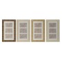 Marco de Fotos Home ESPRIT Blanco Marrón Beige Natural Cristal Poliestireno Escandinavo 26 X 2 X 44 cm (4 Unidades) de Home E...