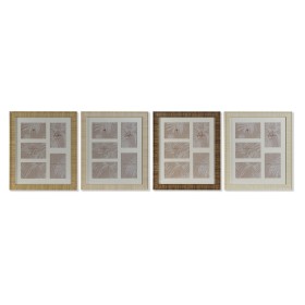 Cornice Portafoto Home ESPRIT Marrone Beige Naturale Avorio Cristallo polistirene Scandinavo 34 X 2 X 38 cm (4 Unità) di Home...