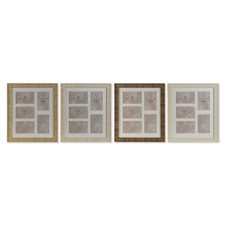 Cadre photo Home ESPRIT Marron Beige Naturel Ivoire Verre polystyrène Scandinave 34 X 2 X 38 cm (4 Unités) de Home ESPRIT, Ca...