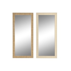 Espejo de pared Home ESPRIT Beige Natural 74 X 2 X 162 cm (2 Unidades) de Home ESPRIT, Espejos de pared - Ref: S3059070, Prec...