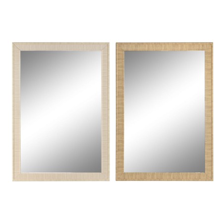 Wall mirror Home ESPRIT Brown Natural Scandi 93,5 X 2,5 X 134 cm (2 Units) by Home ESPRIT, Wall-Mounted Mirrors - Ref: S30590...