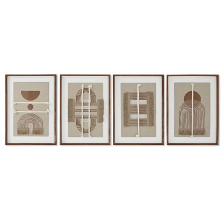 Canvas Home ESPRIT White Natural Modern Scandinavian 36 X 2,3 X 50,3 cm (4 Units) by Home ESPRIT, Prints on Canvas - Ref: S30...