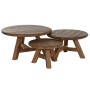 Jeu de 3 tables Home ESPRIT bois de teck 80 x 80 x 43 cm de Home ESPRIT, Tables - Réf : S3059128, Prix : 801,09 €, Remise : %