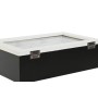 Caixa para Infusões Home ESPRIT Branco Preto Metal Cristal Madeira MDF 23 x 15 x 6,5 cm (2 Unidades) de Home ESPRIT, Arrumaçã...